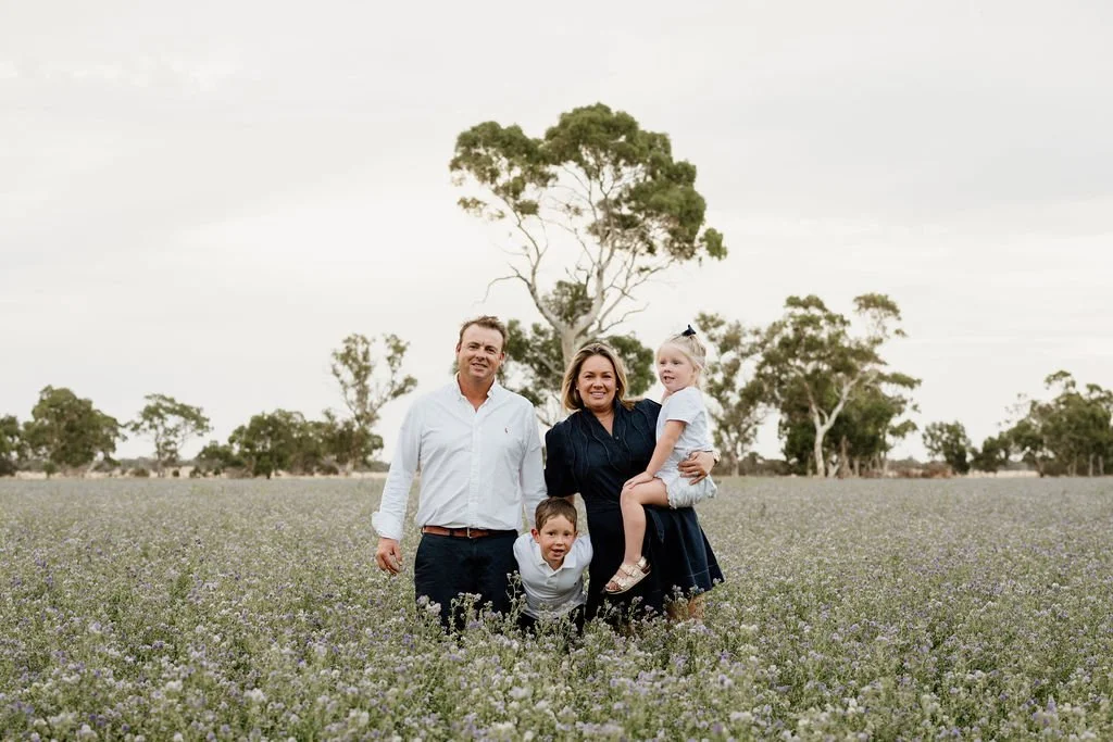 Sarah Secker and family in the Tatiara region, South Australia