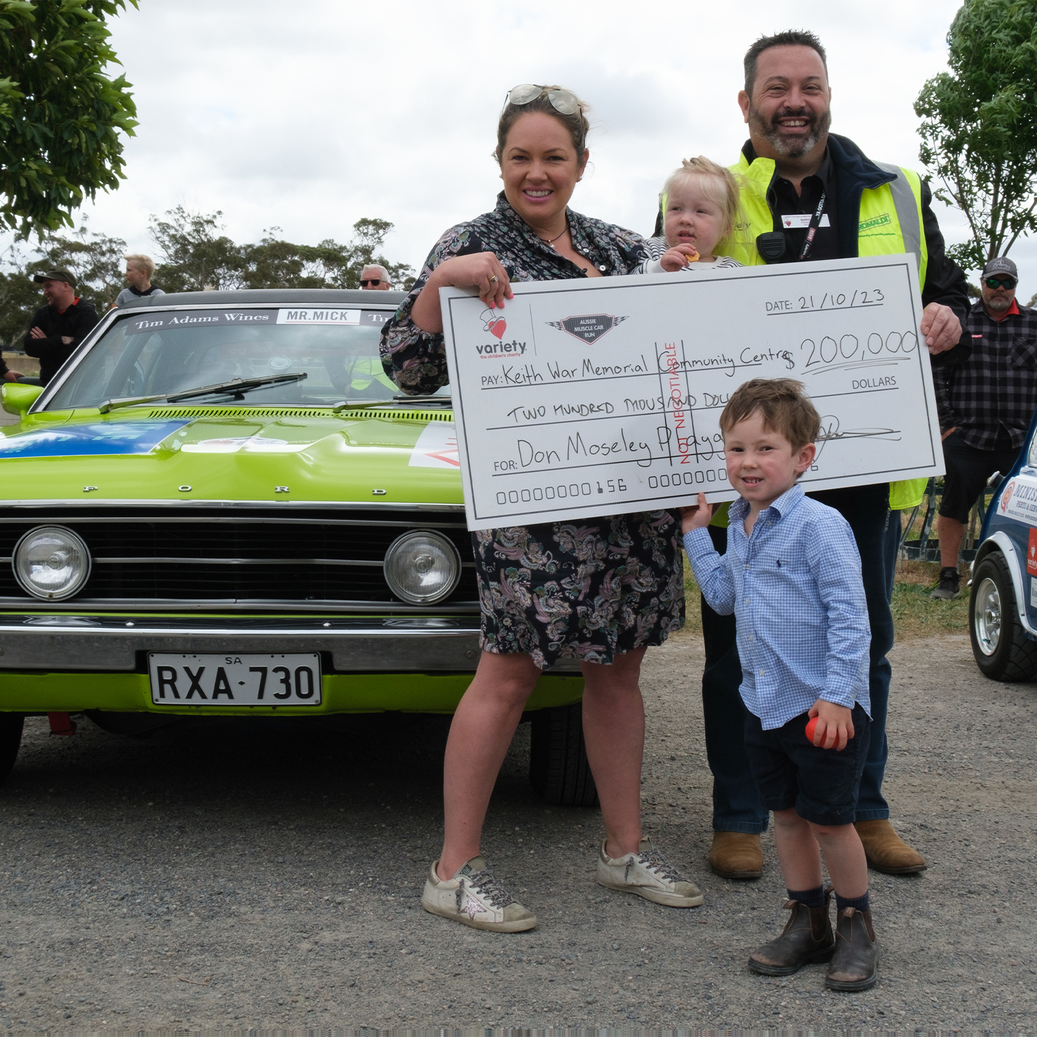Sarah Secker at the Don Moseley Park redevelopment fundraiser in Keith, South Australia