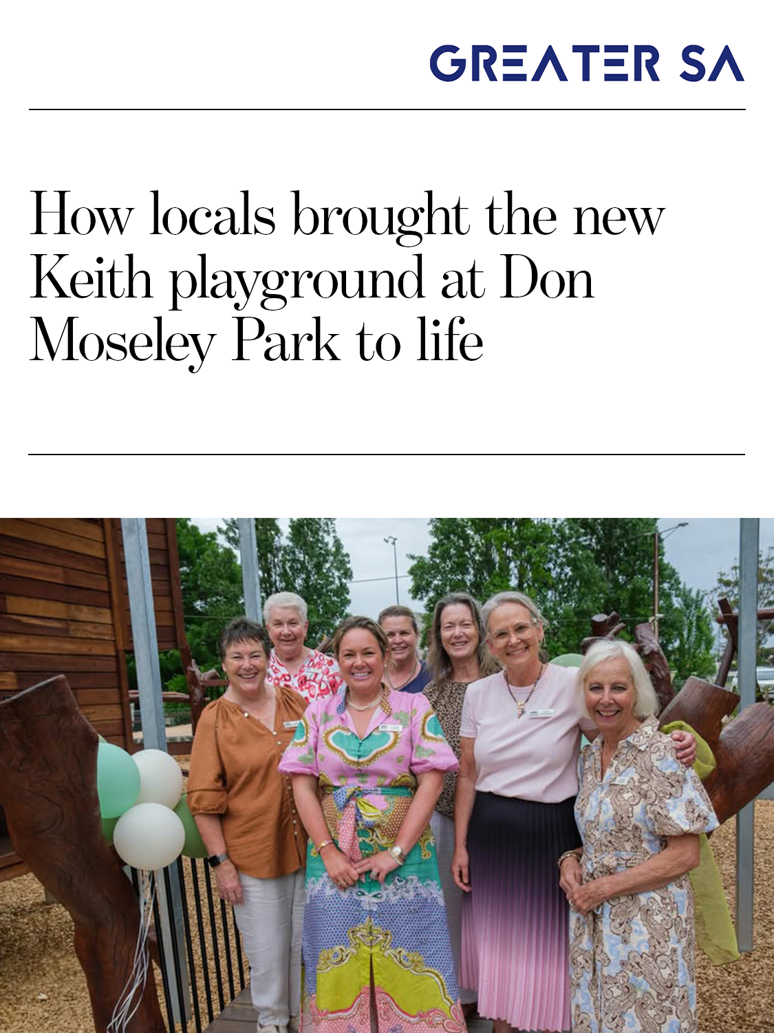 Greater SA — How locals brought the new Keith playground at Don Moseley Park to life
Four years, one committee, and $1.1 million later — how a Keith community group built one of regional South Australia's best playgrounds from the ground up.