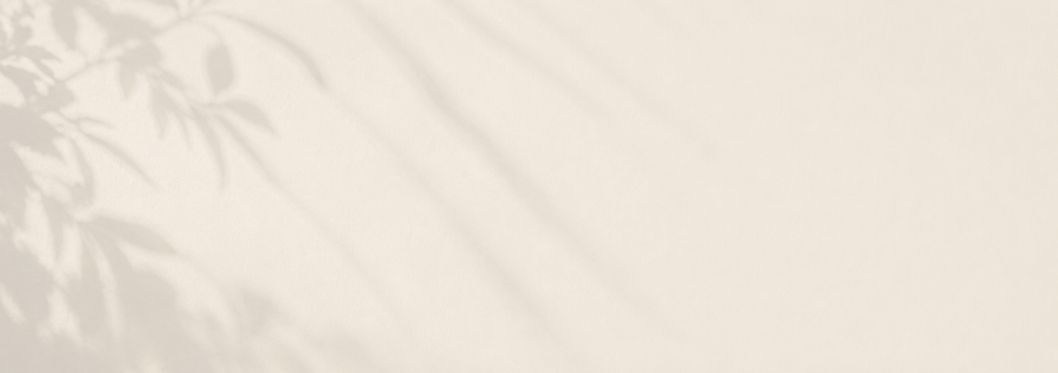 Light background with shadows of leaves and branches on the left side