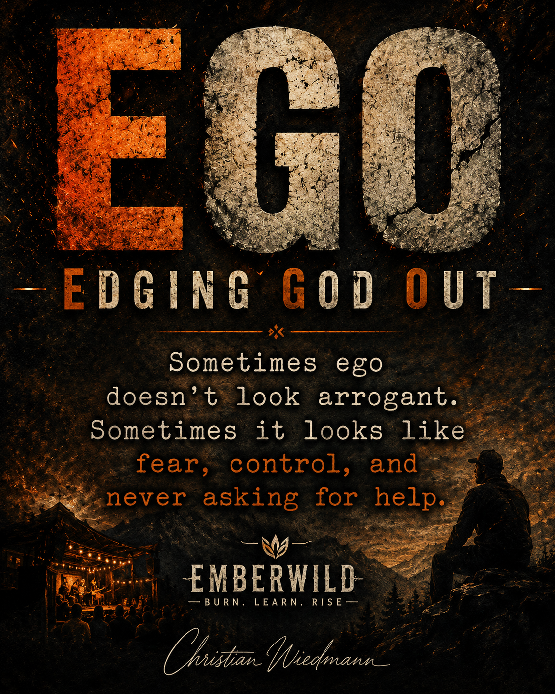 Trudging the line between ego and purpose. 