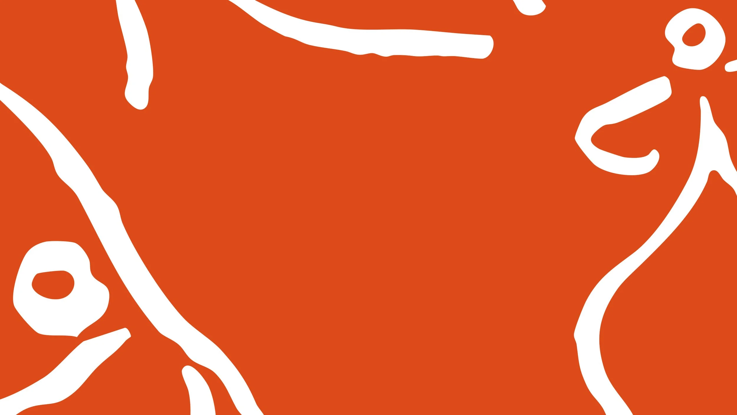Close-up of an abstract orange and white pattern with bold lines.