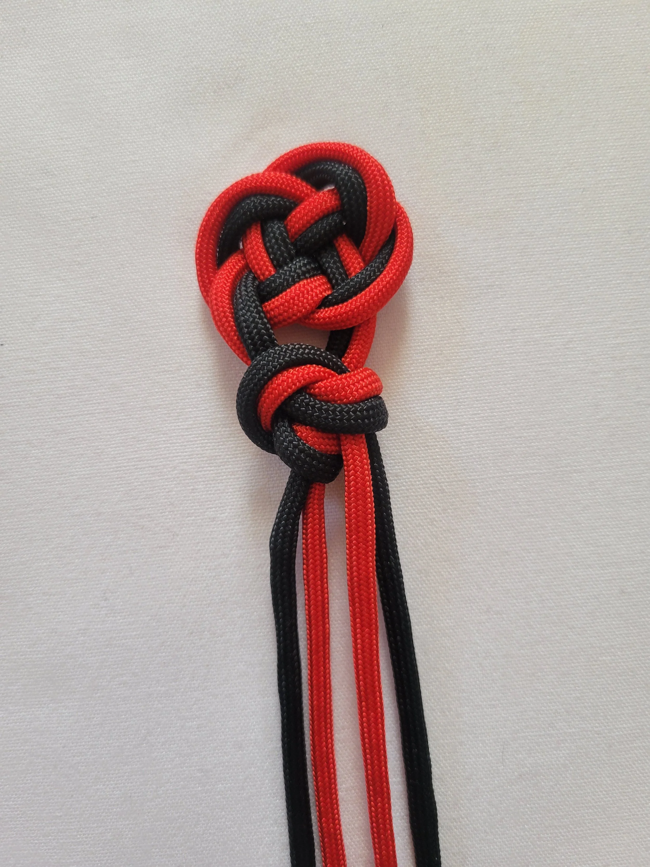 Korean Maedeup (매듭) Bookmark (with or without book) - Red and Black Wing Knot with Beads
