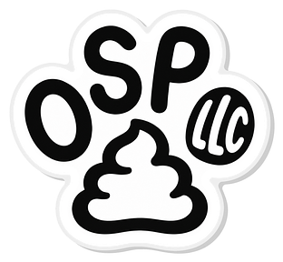 A logo with the text 'OSSP LLC' and an illustration of a pile of poop.
