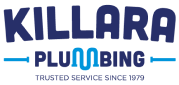KILLARA PLUMBING logo with blue text and design elements
