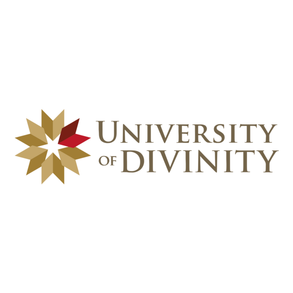 University of Divinity logo with a stylized gold and red star shape on the left and the text 'University of Divinity' on the right.