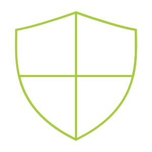 Green shield icon divided into four sections, representing protection, security, and strategic superannuation planning to help Australians build and protect their retirement wealth.