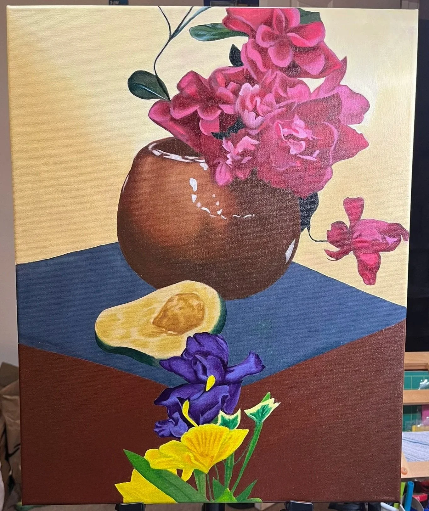 Floral Still-Life, oil paint on canvas