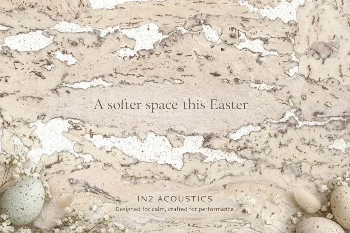 Lisbon - Pearl
A softer space this Easter 🌿
Where natural texture meets acoustic performance.
Designed to reduce echo while elevating your space with warm, organic tones.

#In2Acoustics #AcousticPanels #InteriorDesign #SustainableDesign #EasterInspo