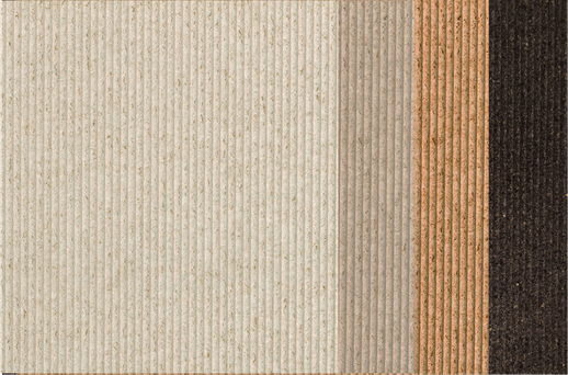 Close-up of a row of textured laminate flooring planks in varying shades of beige, light brown, and dark brown.