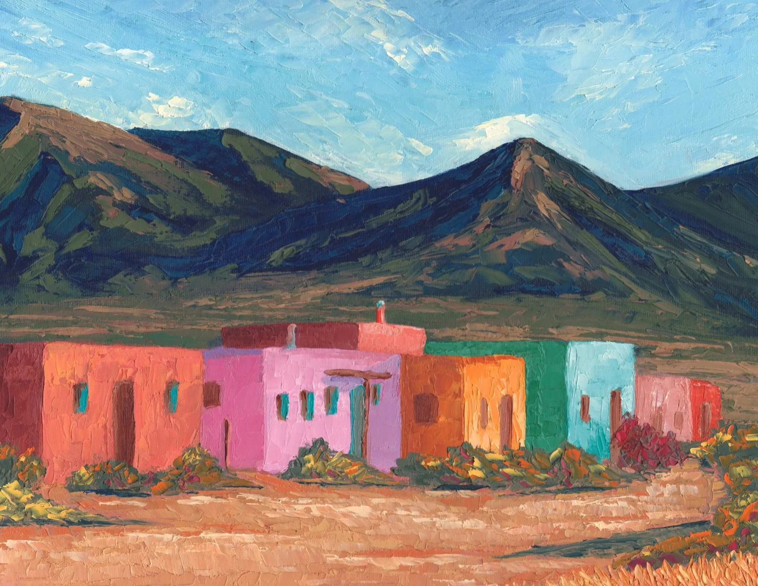 Matted Taos Valley art print by Ryan Beverley
