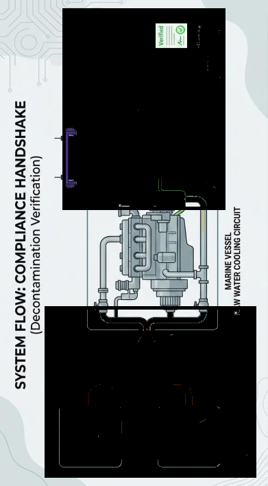 A computational fluid dynamics (CFD) simulation visualizing the stagnant fluid boundary layer in industrial piping and the proprietary architecture engineered to achieve 100% surface saturation.
