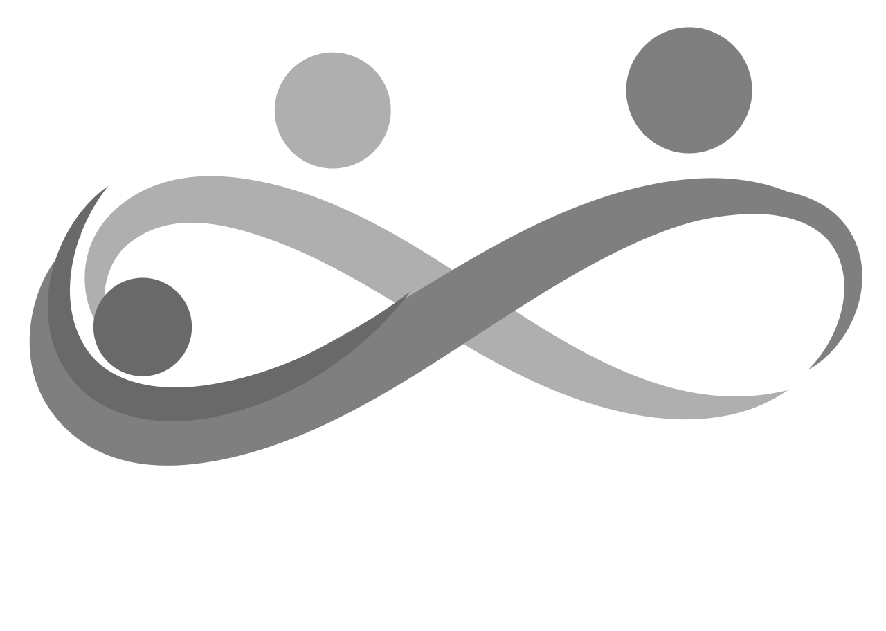 Fulcra Center for Change LOGO: Stylized gray infinity symbol with three circular nodes, representing interconnectedness and continuity.