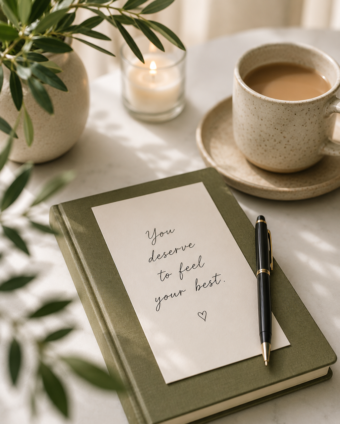 coffee and a note of well wishes