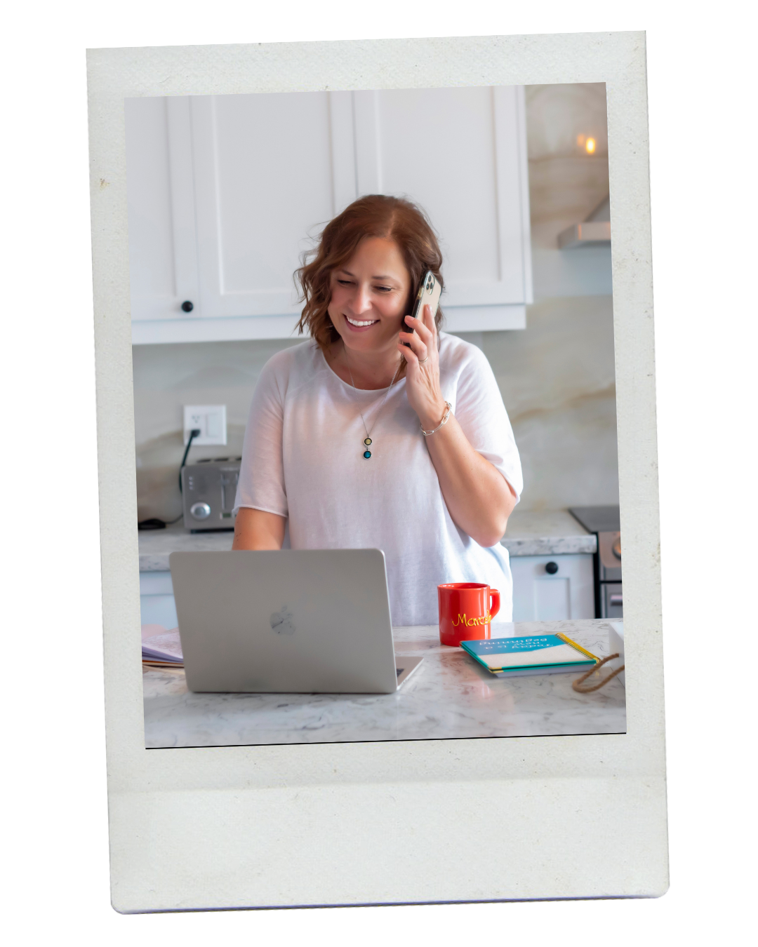 Woman working from home during coaching and business planning session