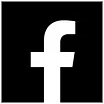 Facebook logo with a white lowercase 'f' on a black background