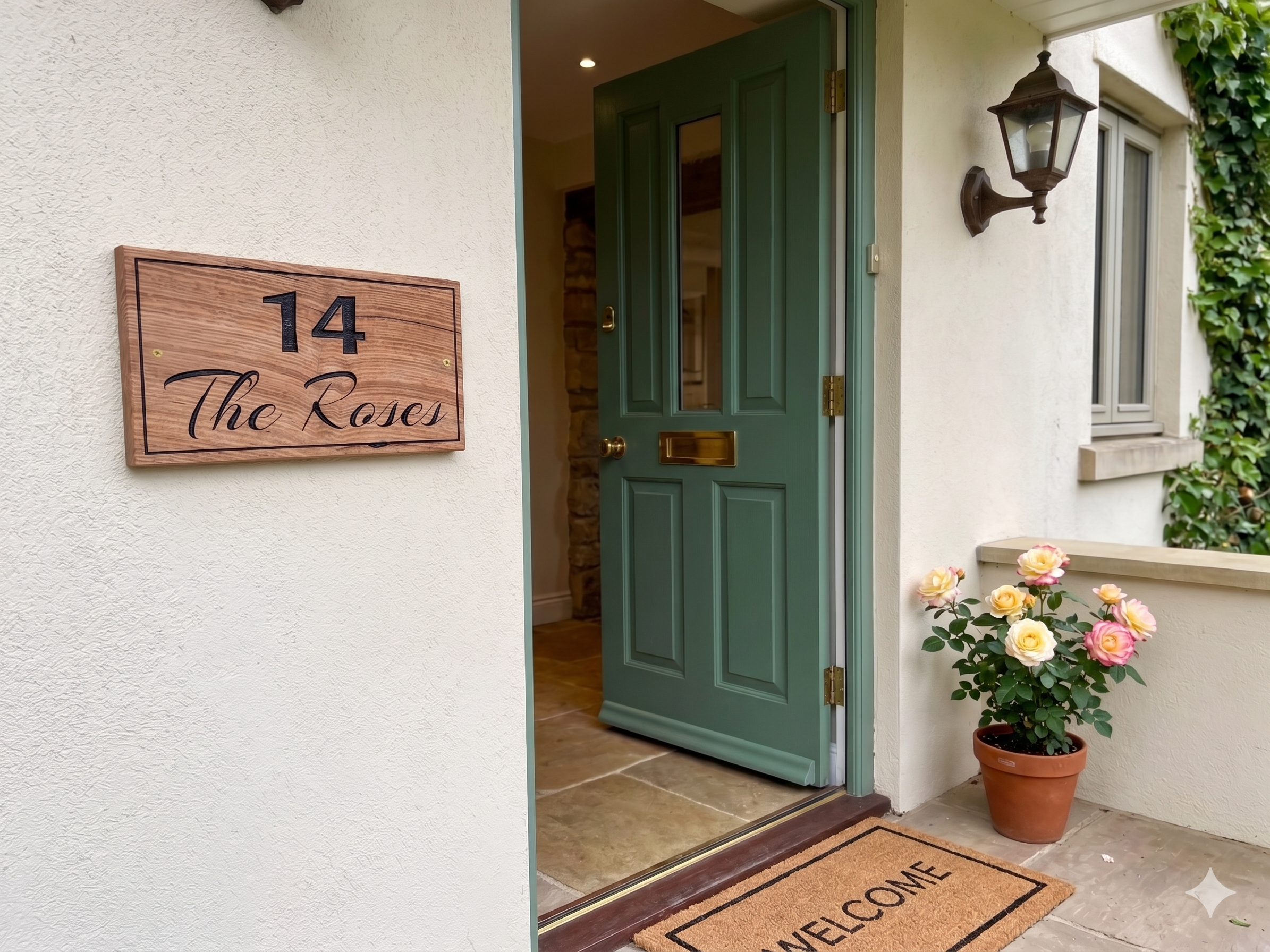 House Sign - House Number and Family Name