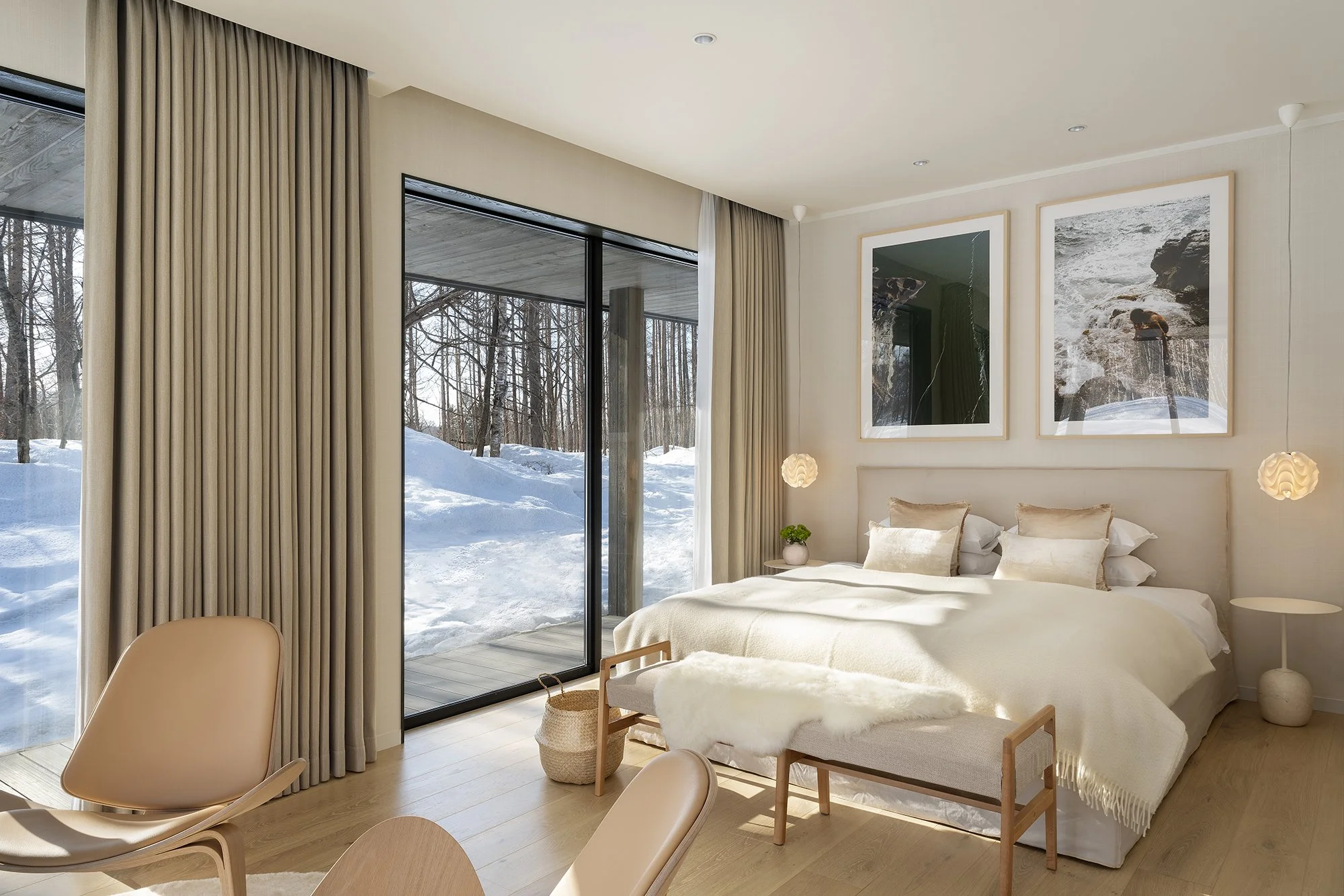 The Pavilions Niseko HINOKI Villa Master Bedroom Angle 1.jpg
