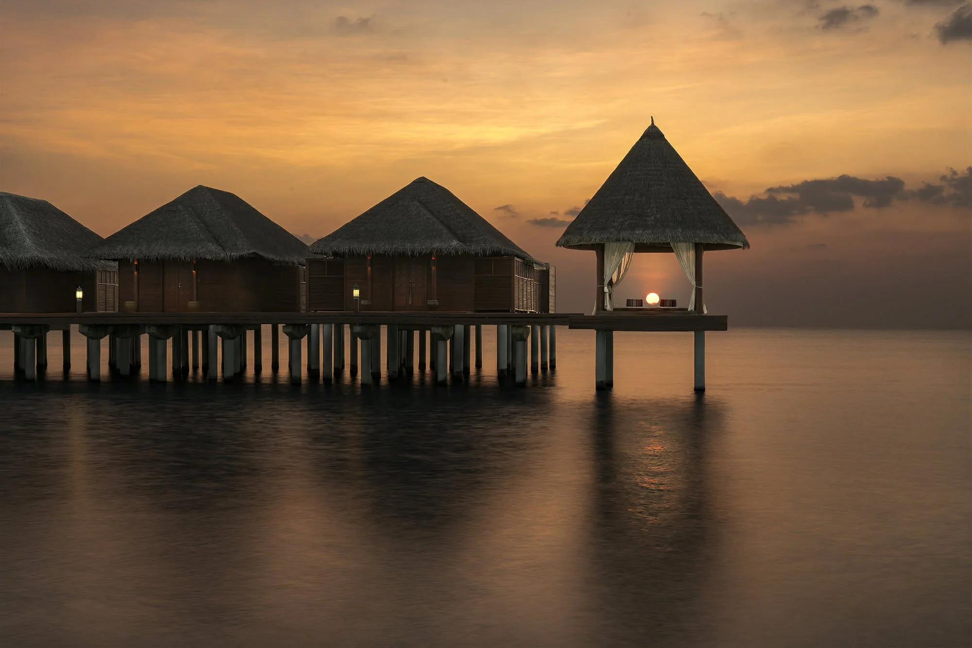 Architectural & Luxury Hospitality — ANANTARA KIHAVAH, A LUXURY RESORT IN MALDIVES — Spa, Sunset — Ellsworth/Lim