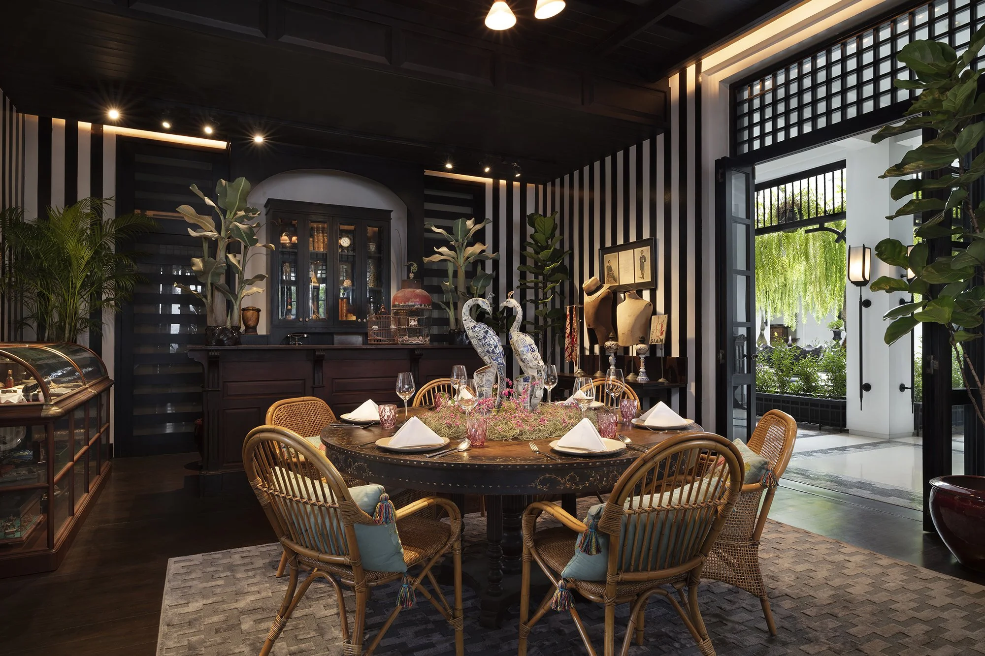 Private dining room interior — The Siam Hotel Bangkok — Hospitality Photography by Ellsworth/Lim