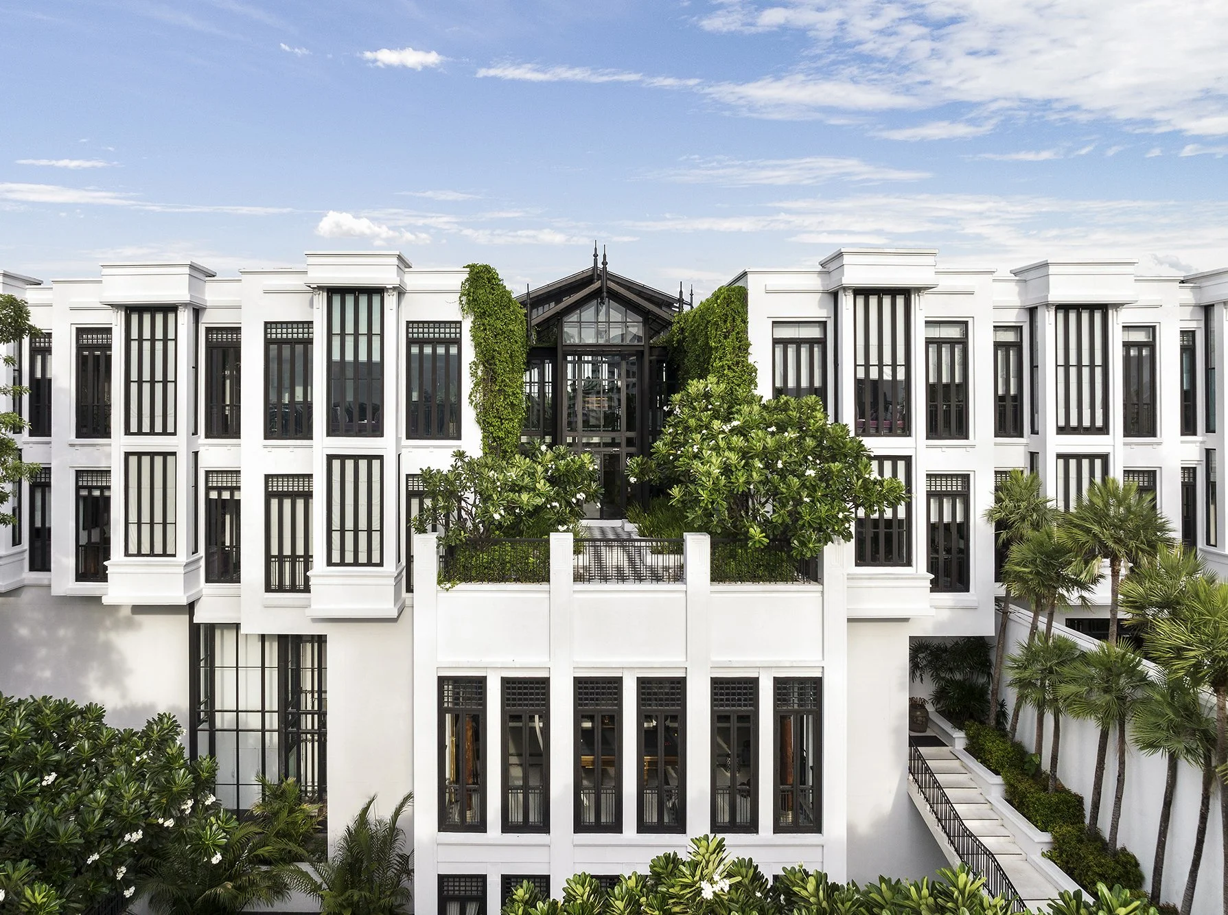 Aerial facade photography — The Siam Hotel Dusit Bangkok — Bill Bensley Design — Ellsworth/Lim