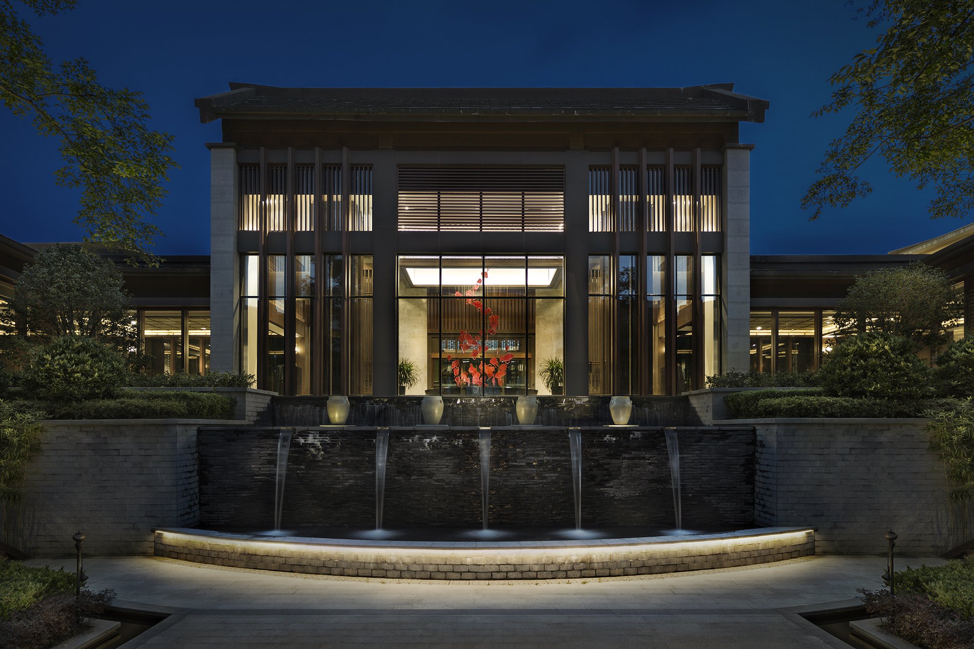 Anantara Guiyang exterior Entry Lobby Angle 3 Dusk.jpg