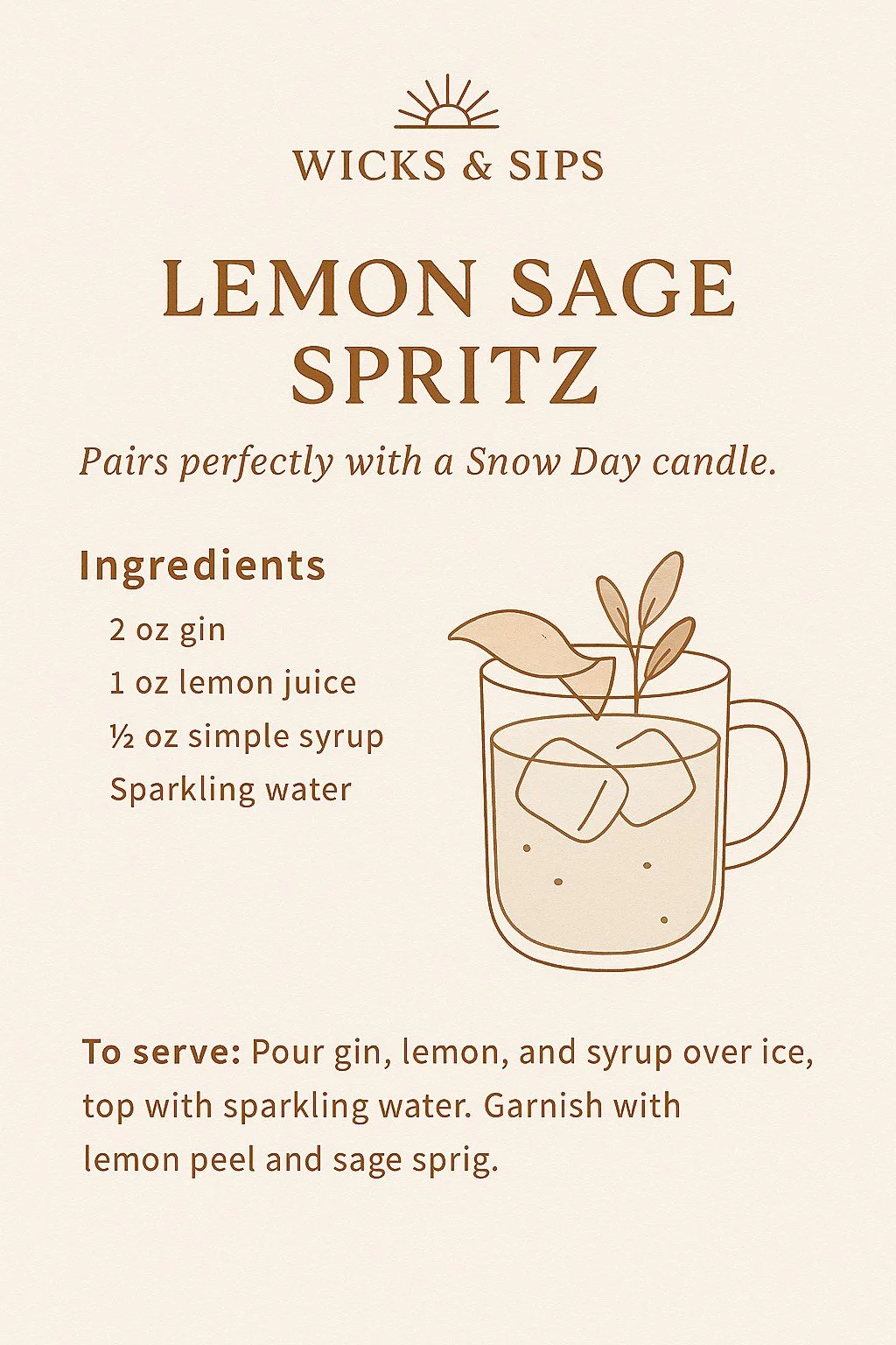 lemon sage spritz drink recipe