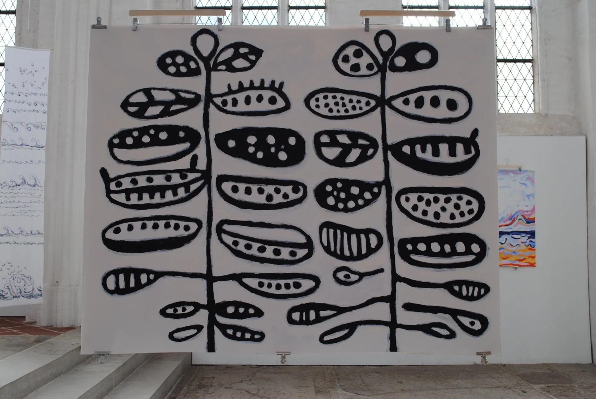 Proppeler 1, ca. 120 x 150 cm, acryl on paper