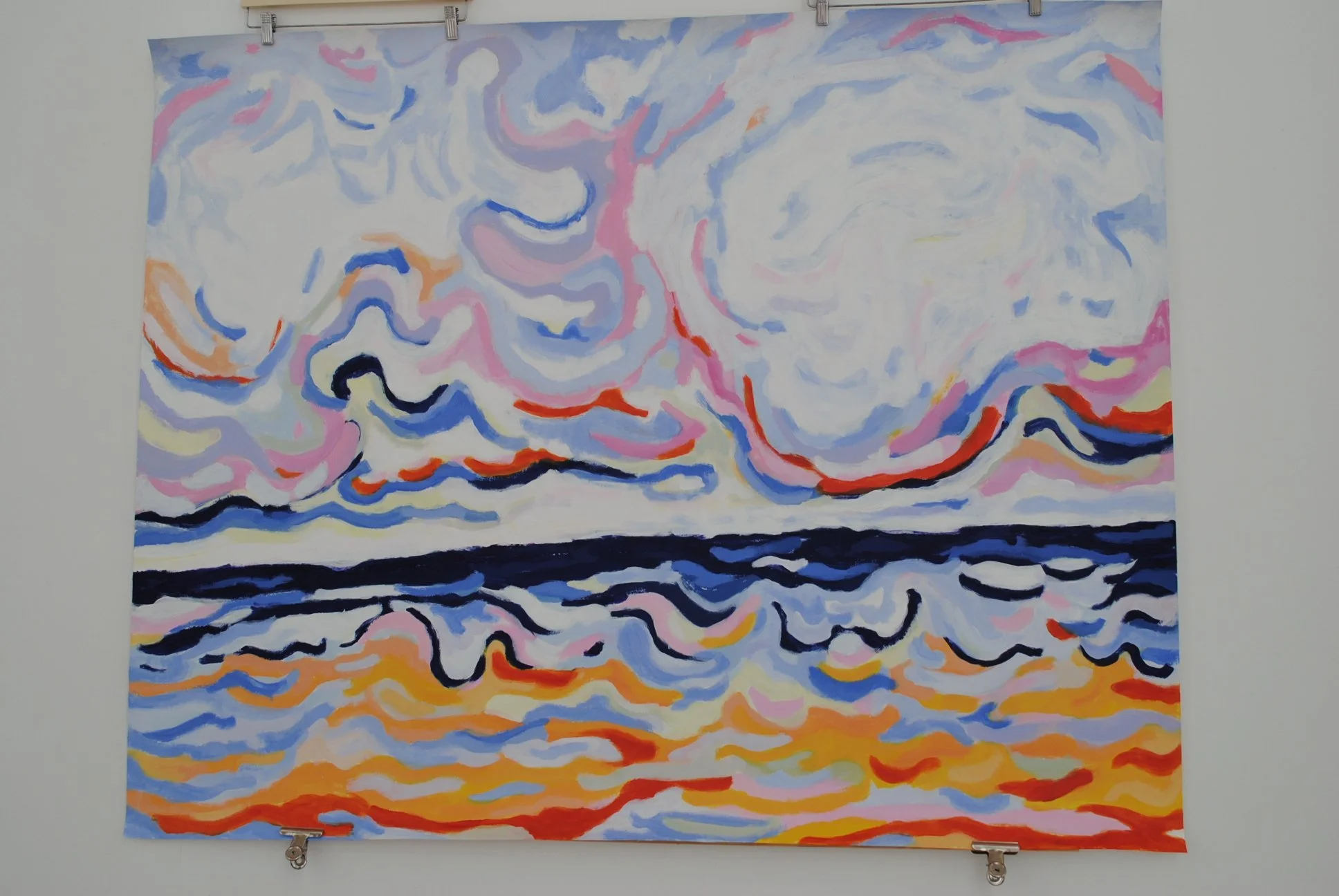 Nordsee 2, ca. 120 x 150 cm, acryl on paper