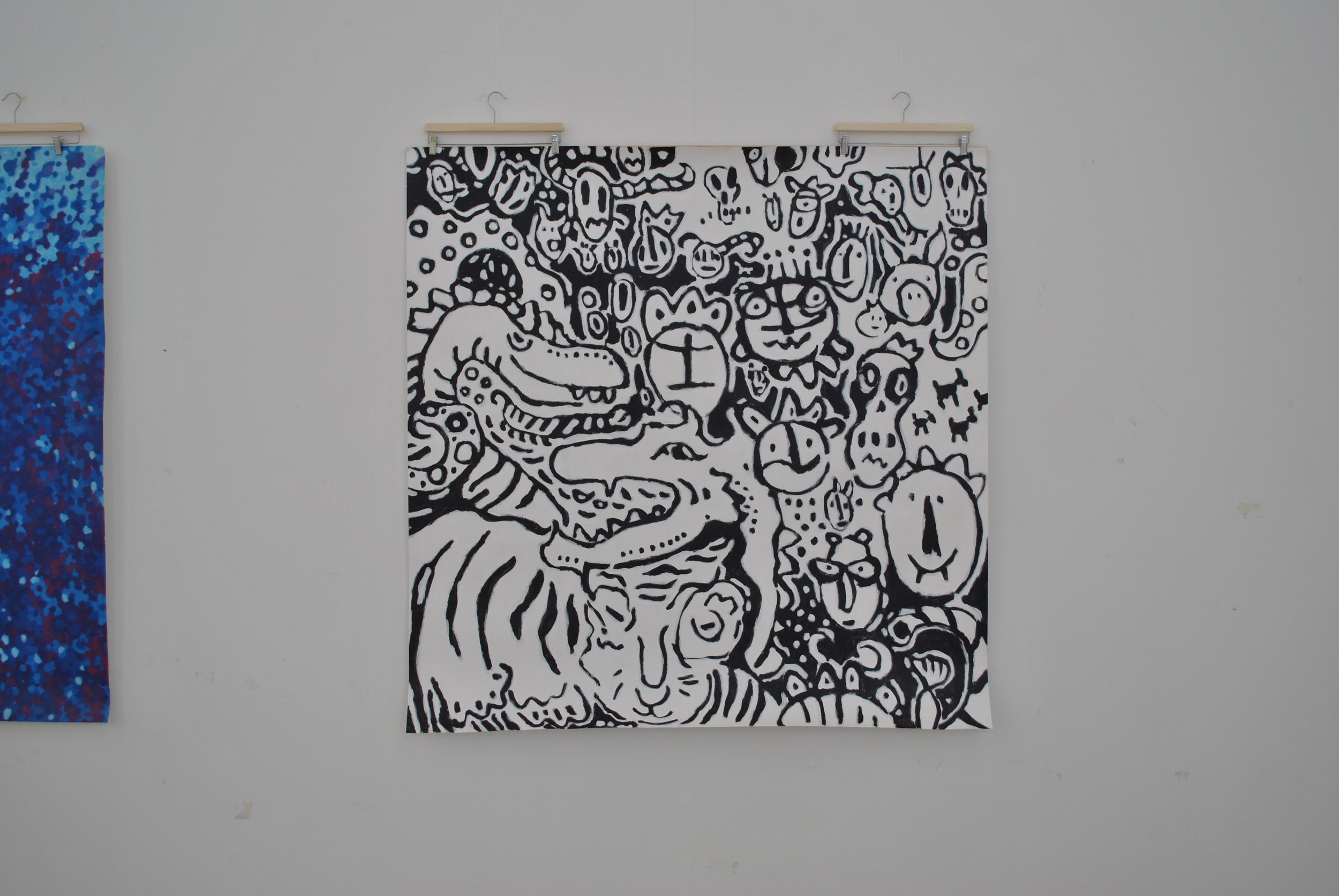 Tiger 2, ca. 150 x 150 cm, acryl on paper