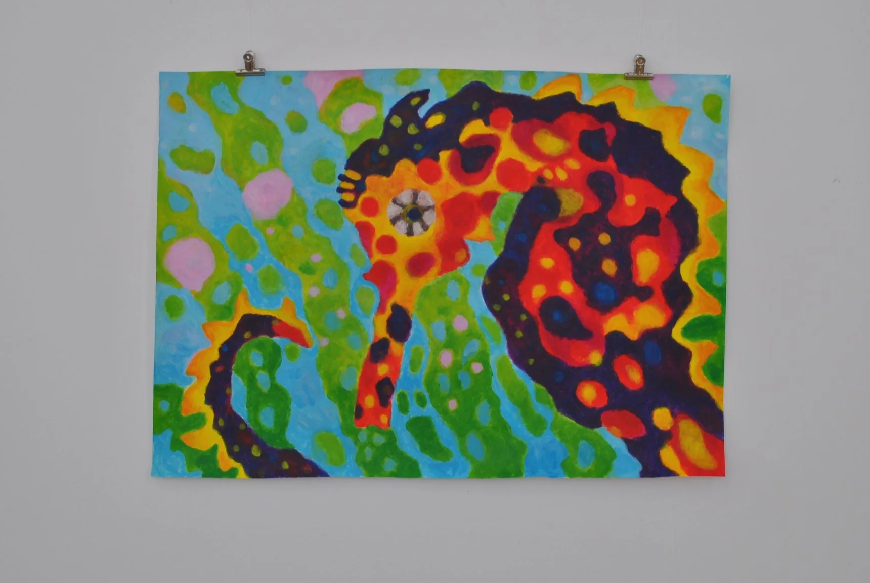 Seepferd, ca. 105 x 150 cm, acryl on paper