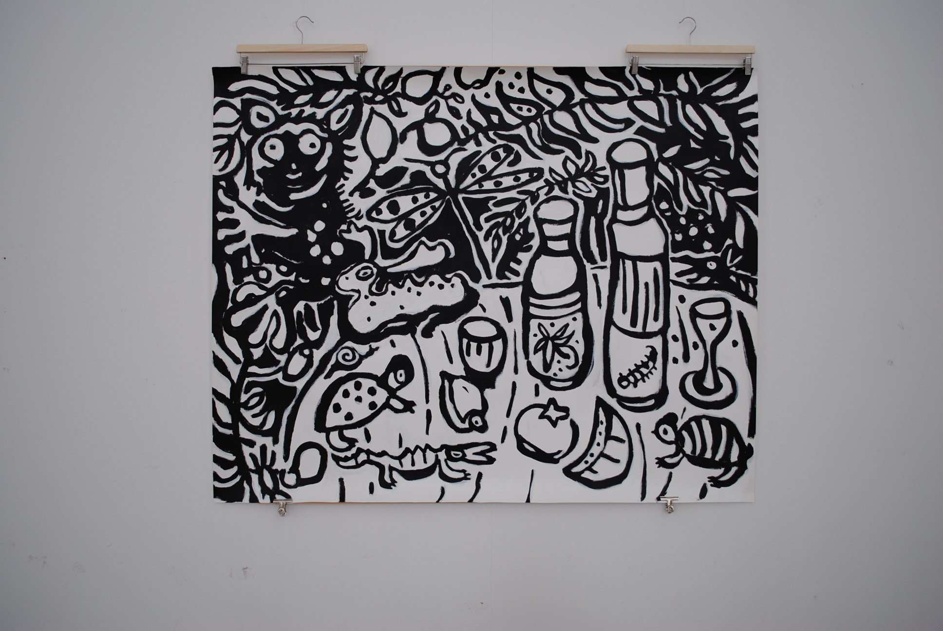 Picknick 2, ca. 120 x 150 cm, acryl on paper