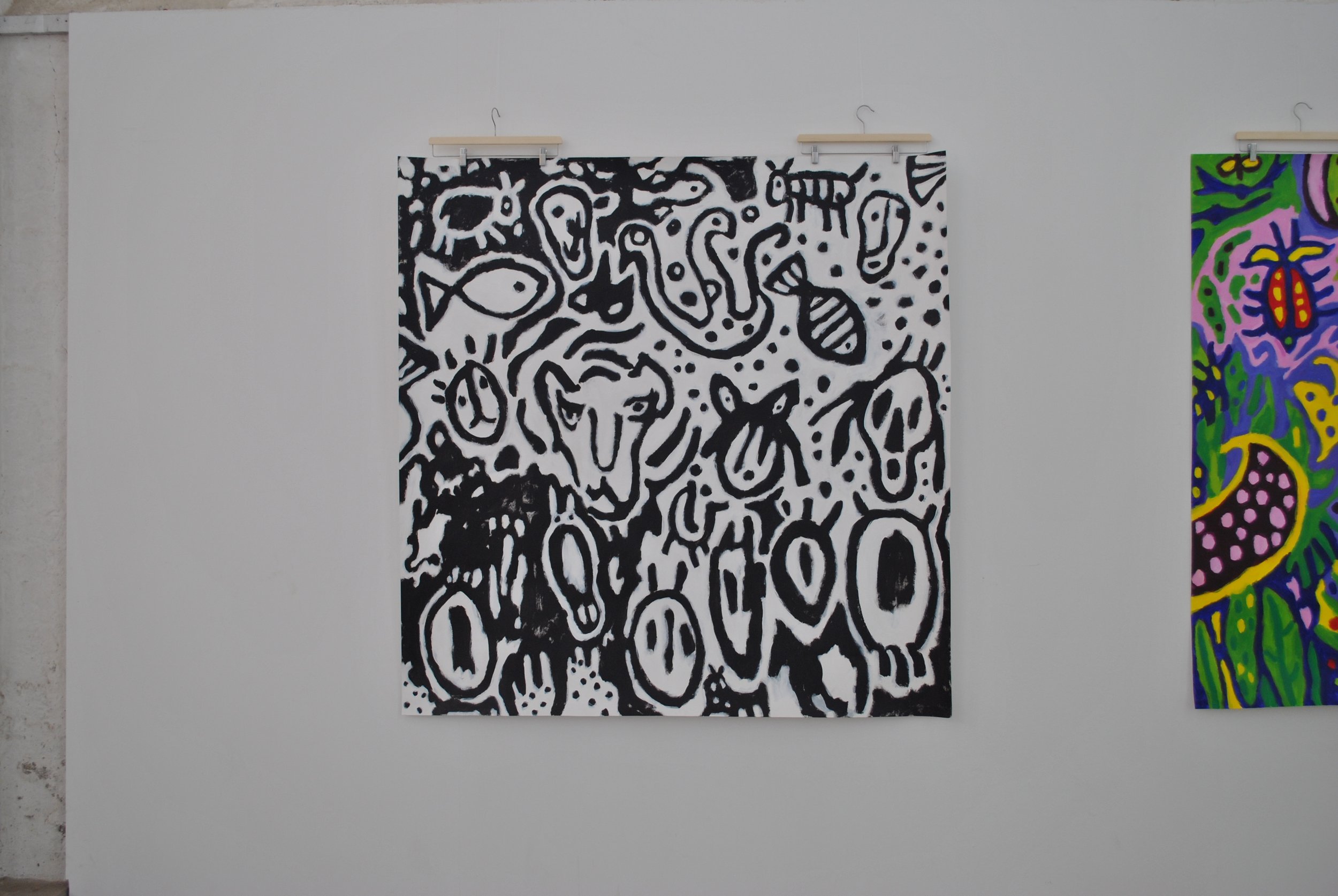 Tiger 1, ca. 150 x 150 cm, acryl on paper