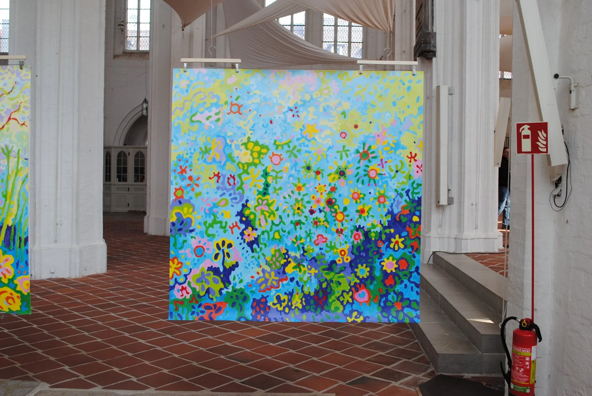 Wasserwiese, ca. 150 x 150 cm, acryl on paper