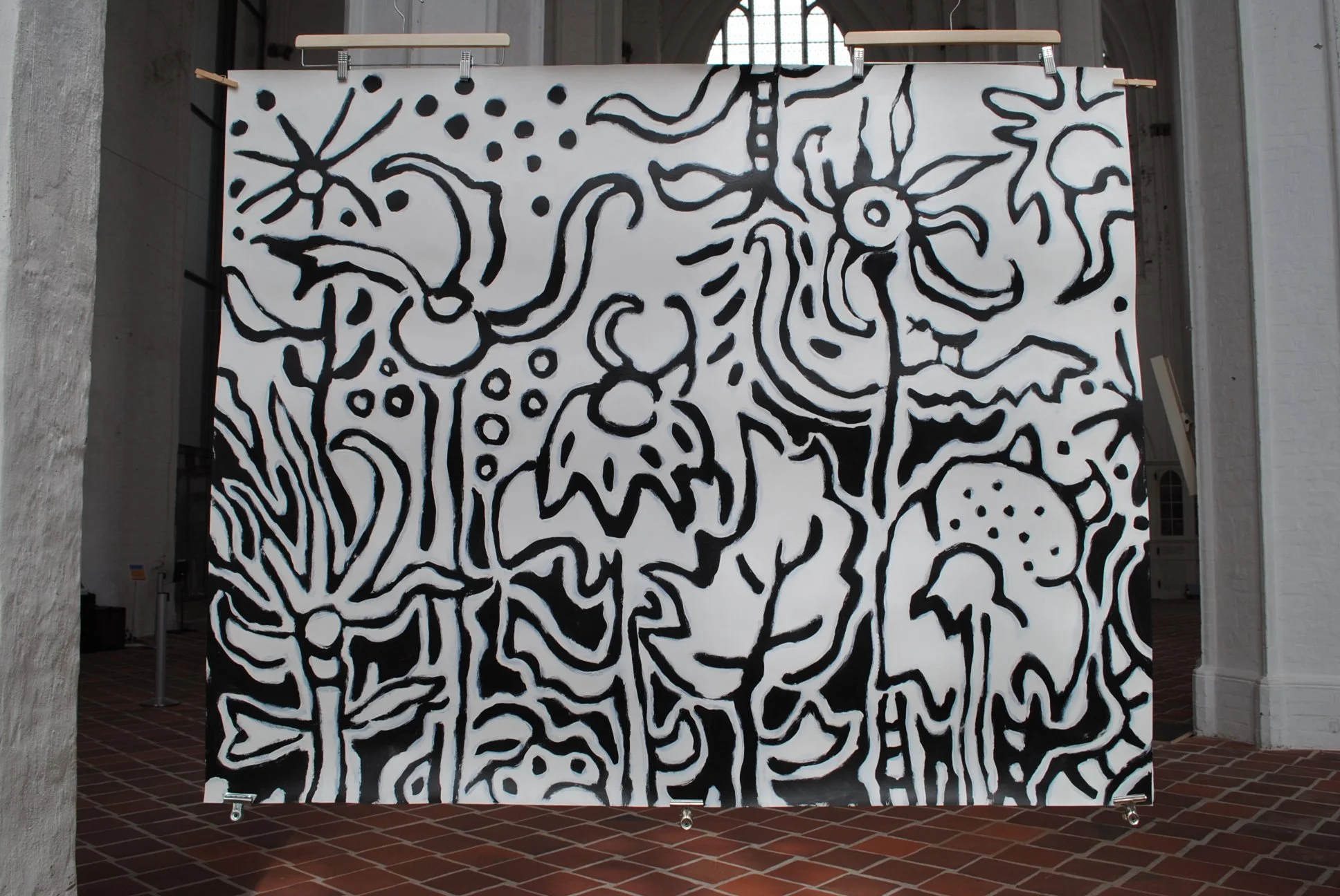 Sonnenhut, ca. 120 x 150 cm, acryl on paper
