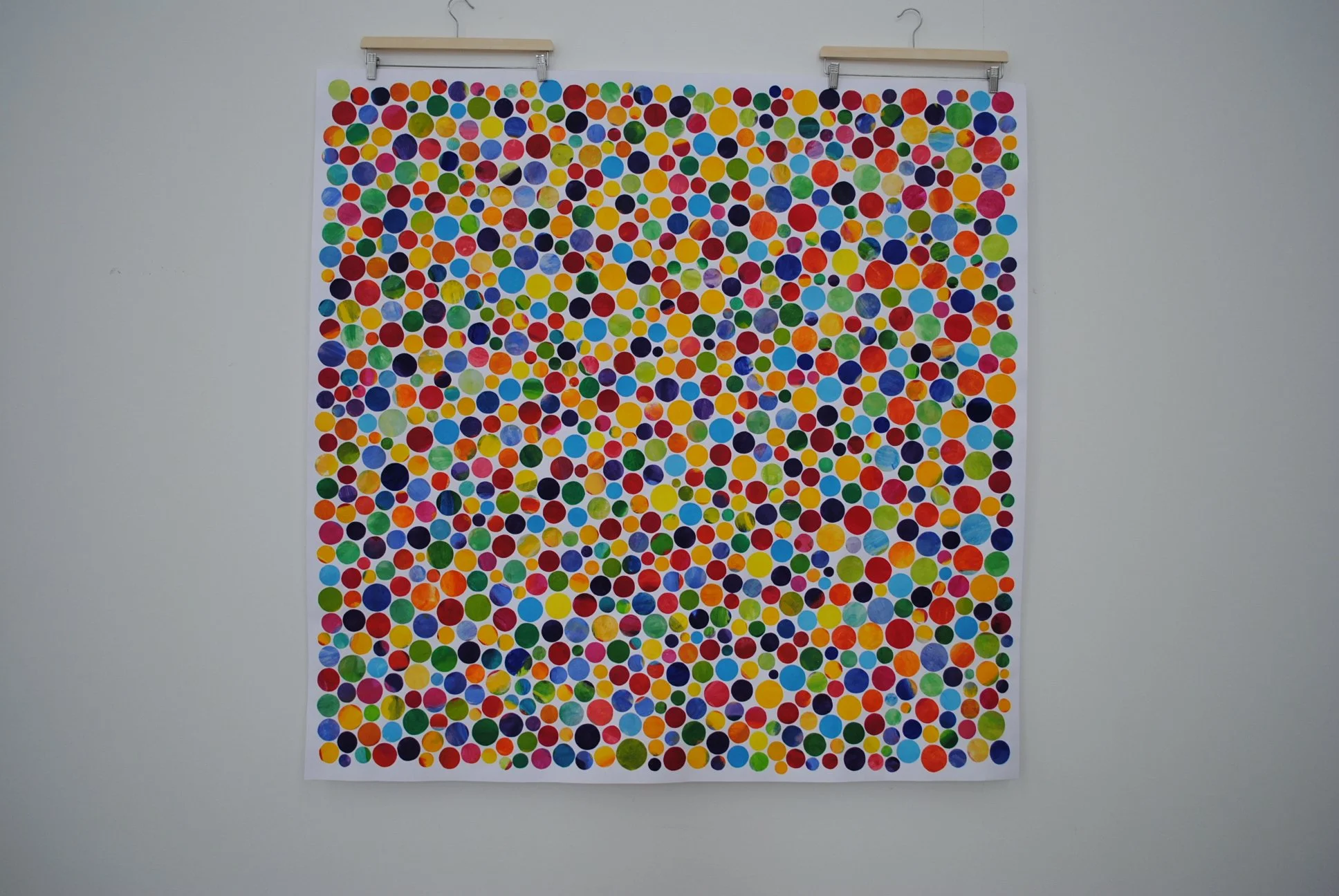 Punkte 1, ca. 133 x 133 cm, collage acryl on paper