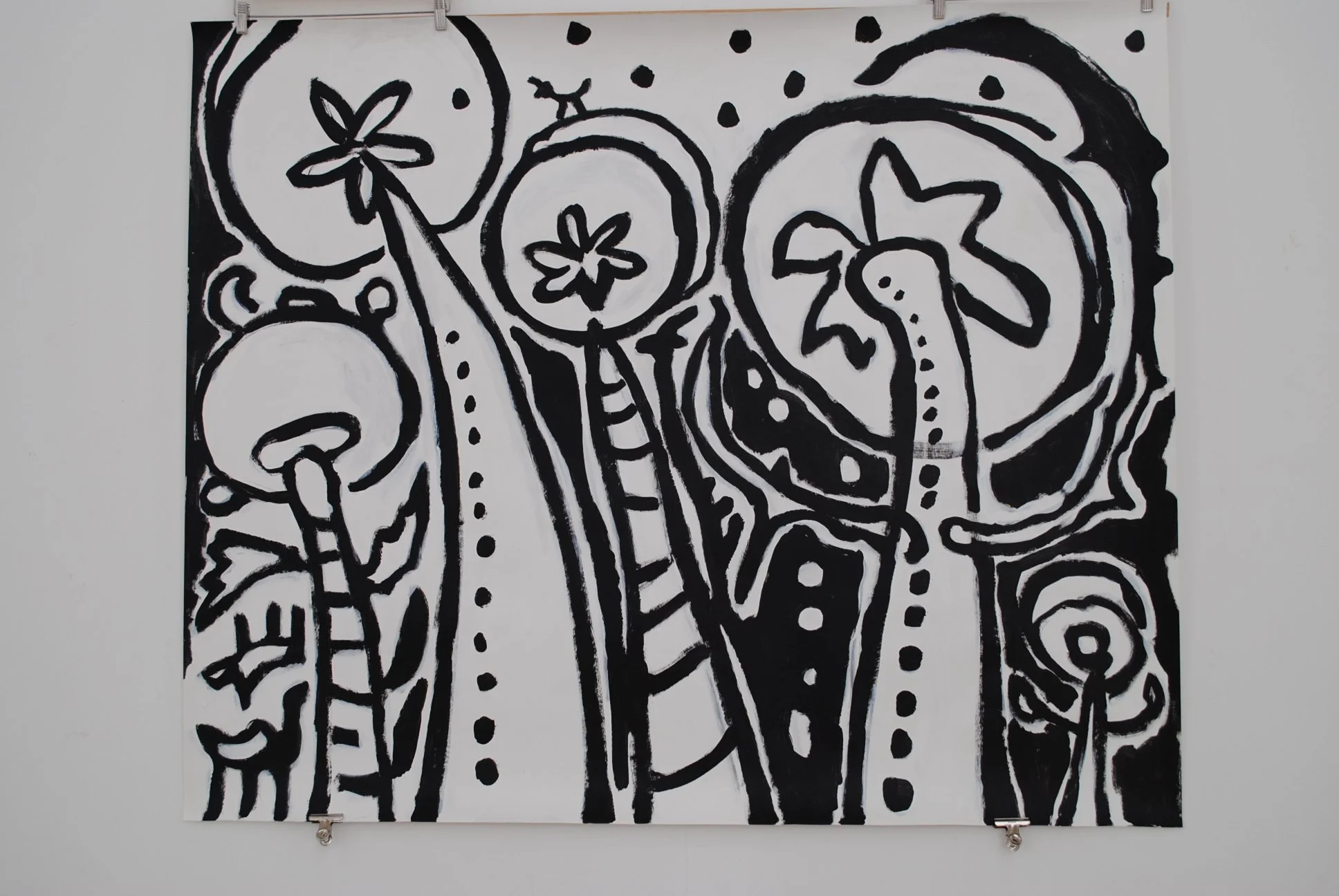 Mondblume 2, ca. 120 x 150 cm, acryl on paper