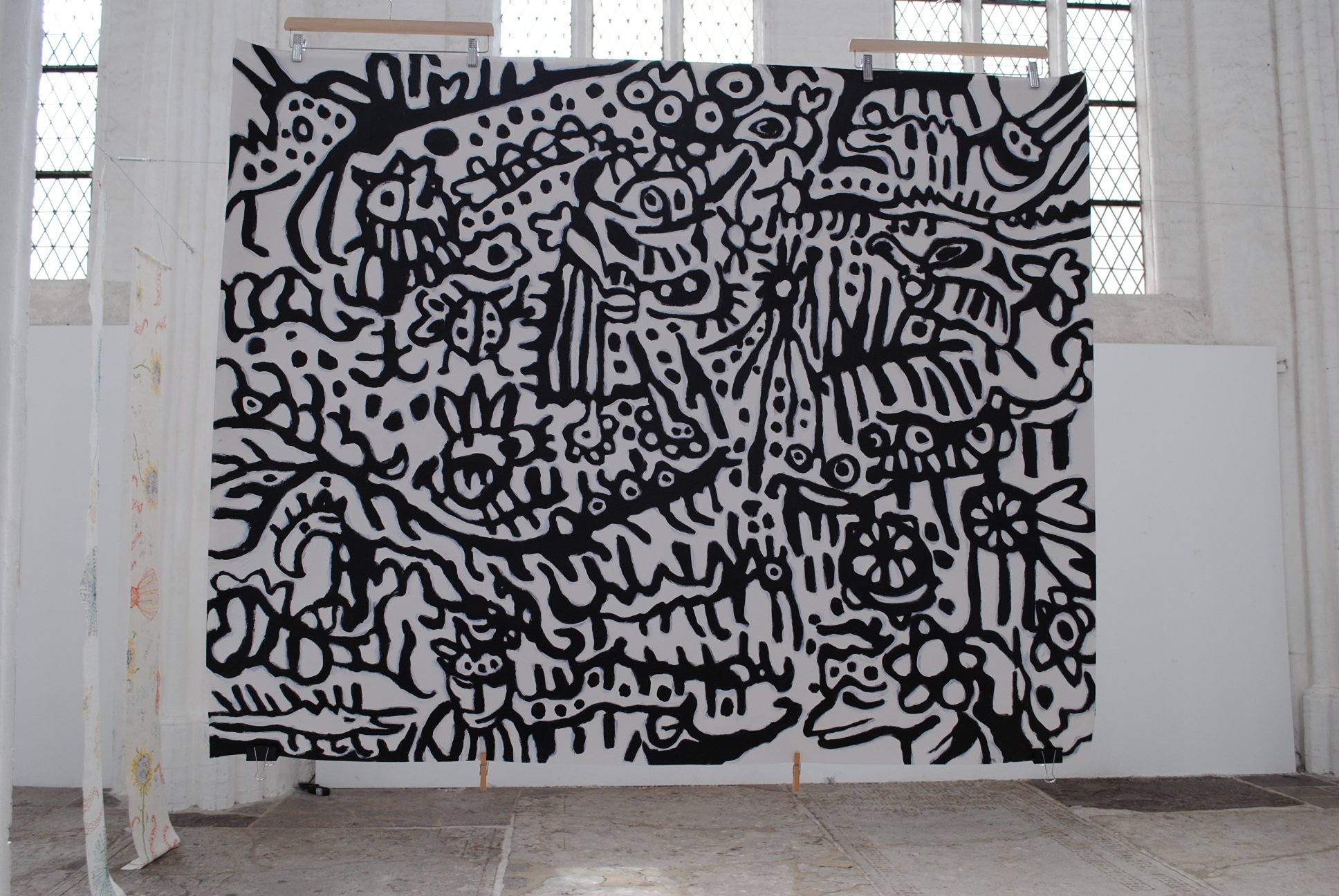 Gewimmel, ca. 120 x 150 cm, acryl on paper