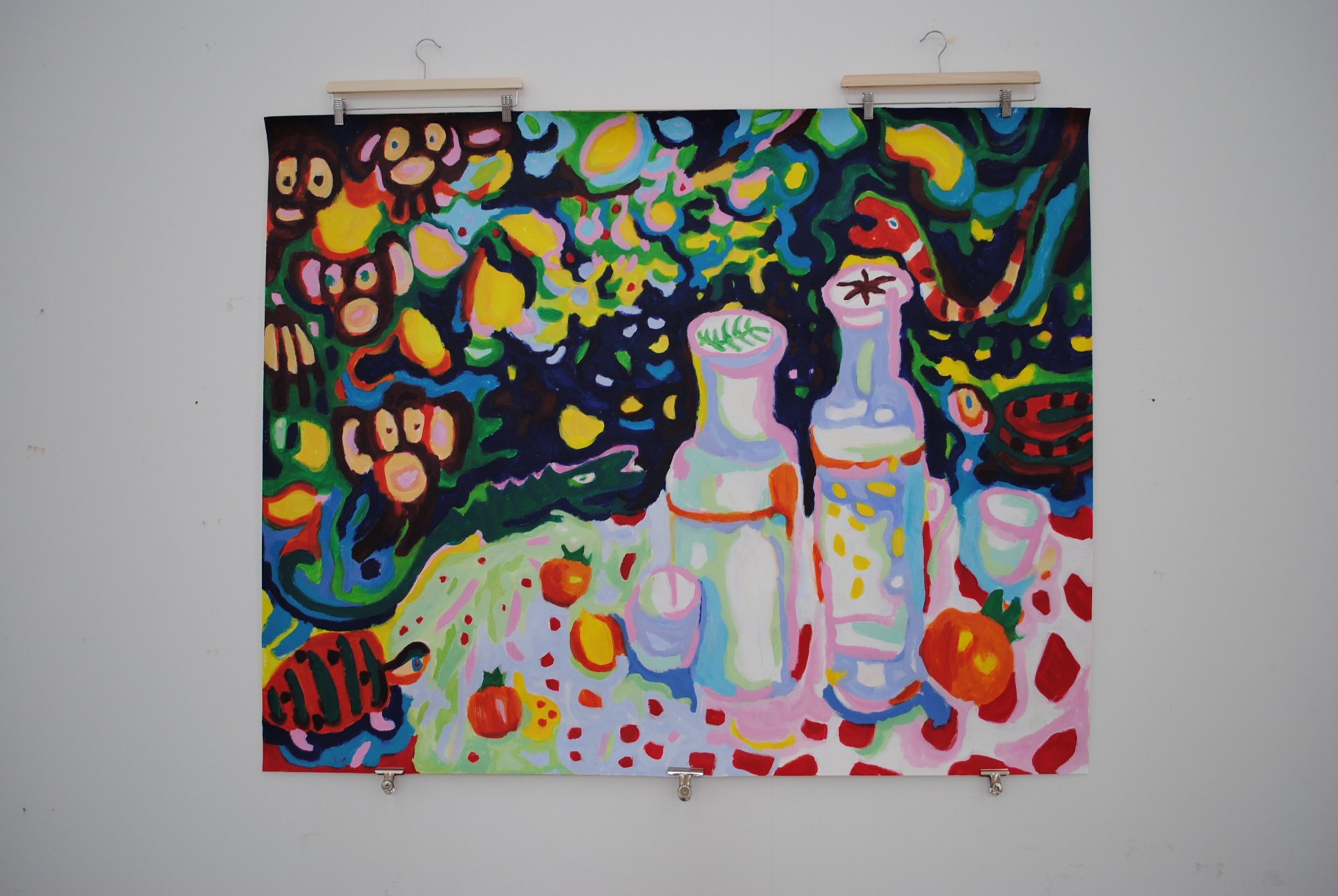 Picknick 1, ca. 120 x 150 cm, acryl on paper