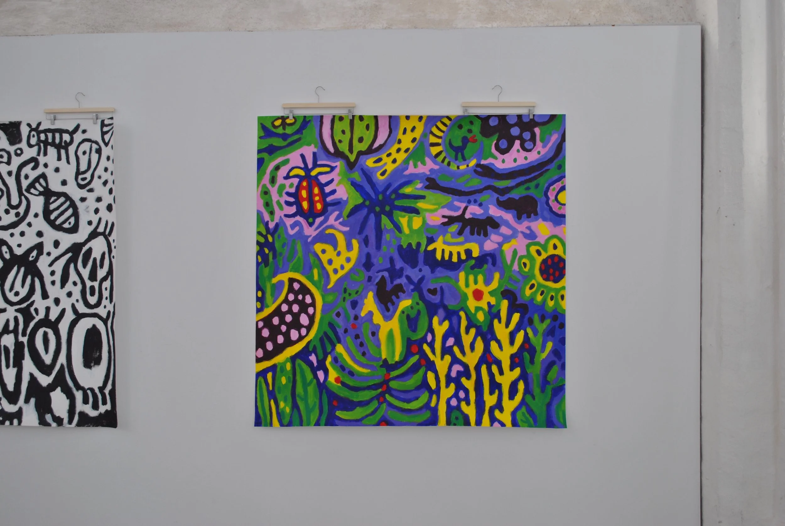Dschungel 1, ca. 150 x 150 cm, acryl on paper