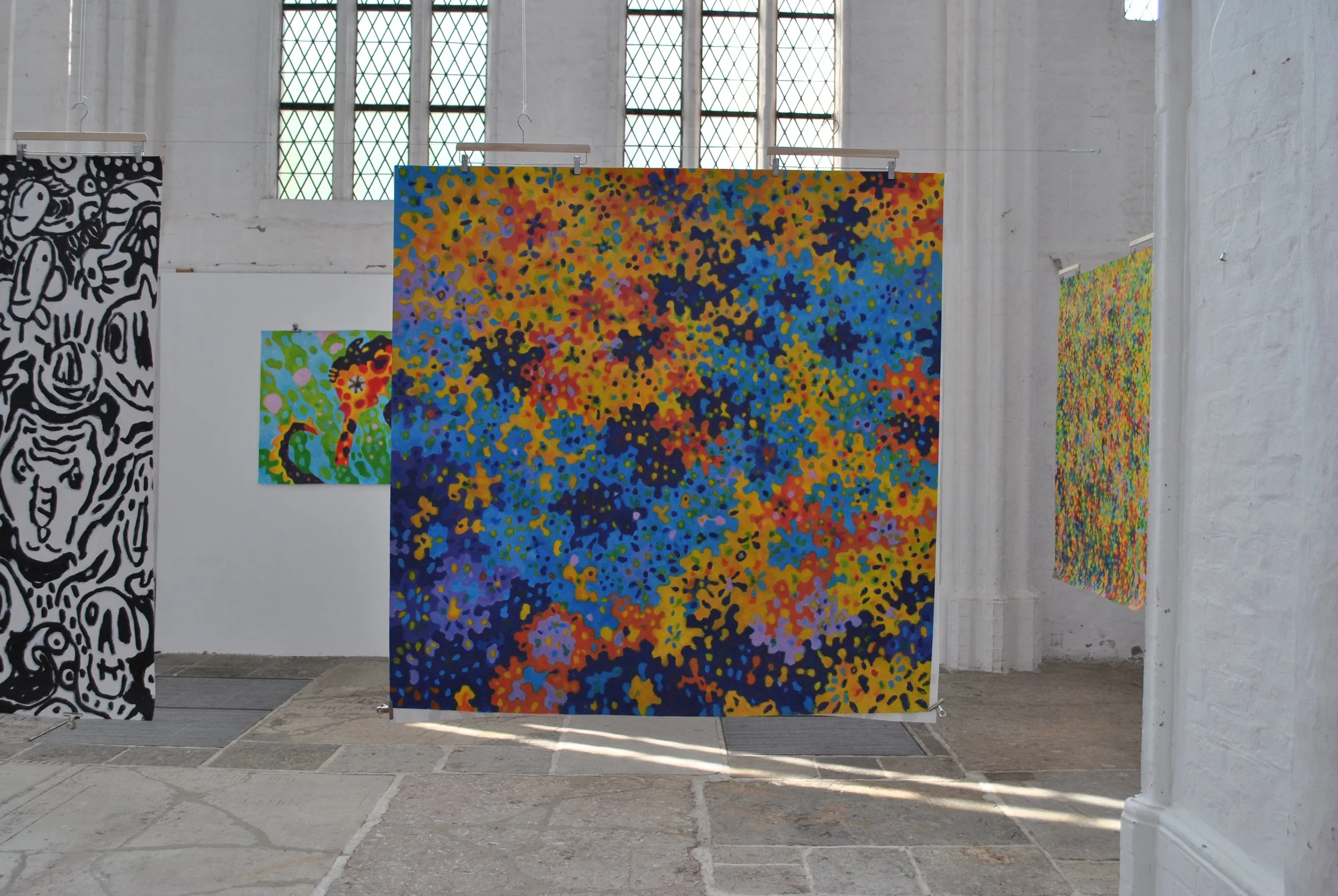 without title, ca. 150 x 150 cm, acryl on paper
