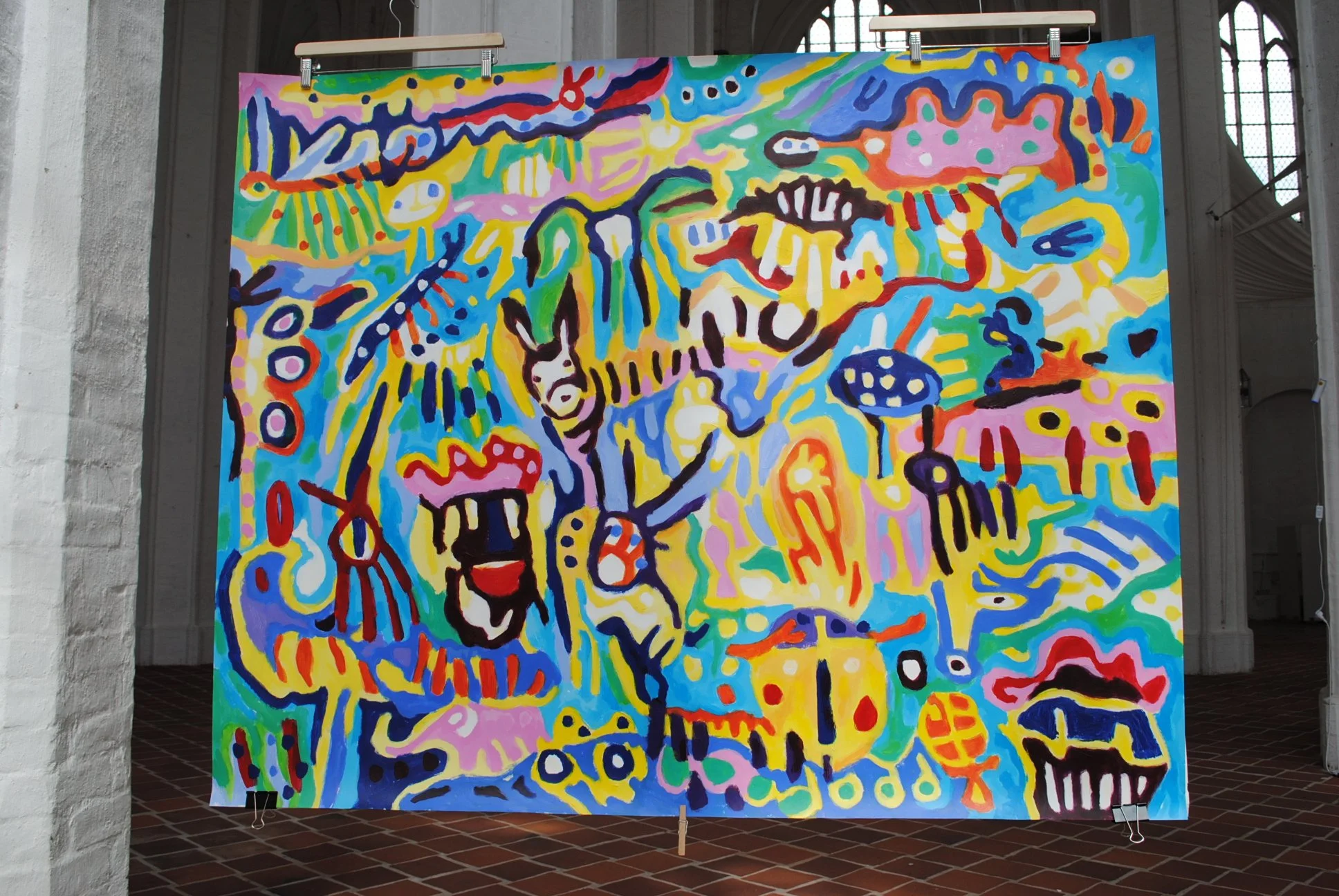 Fratzen 1, ca. 120 x 150 cm, acryl on paper