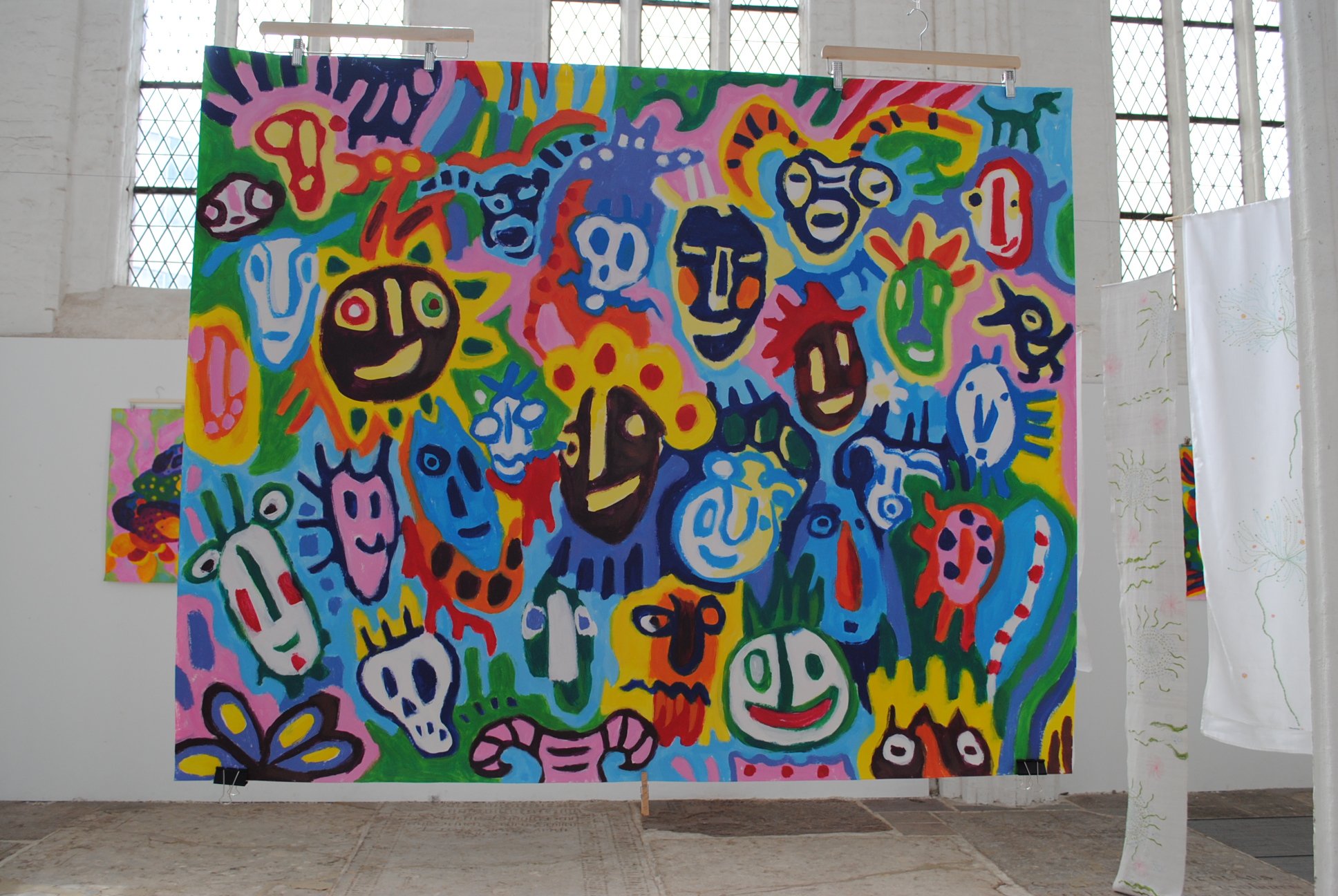 Fratzen 2, ca. 120 x 150 cm, acryl on paper