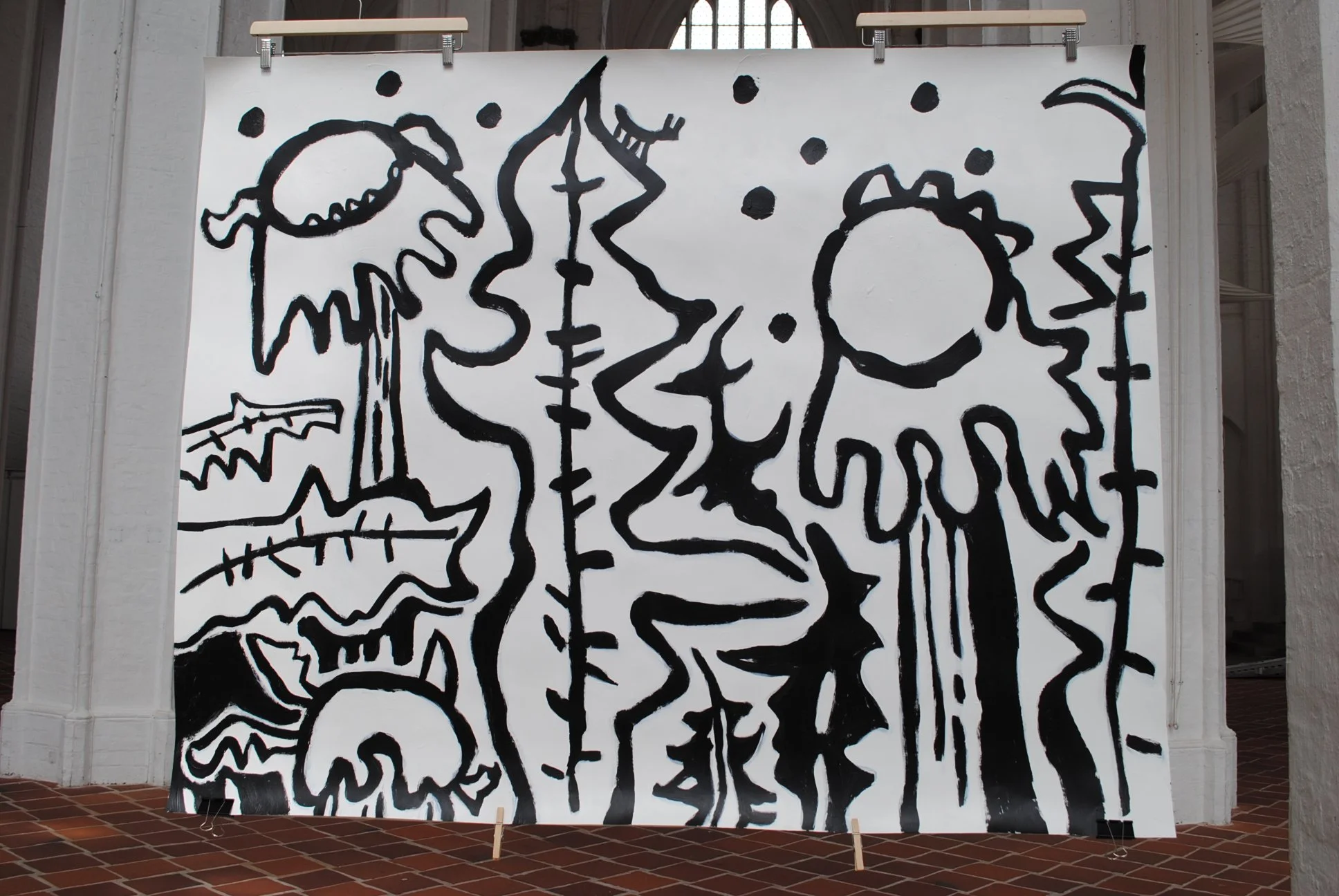 Löwenzahn, ca. 120 x 150 cm, acryl on paper