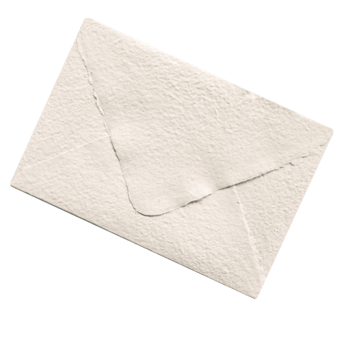 White envelope with a textured surface, placed at an angle on a black background.