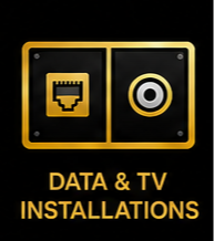 Data and TV installation services Melbourne including data points, internet cabling, and TV outlets.