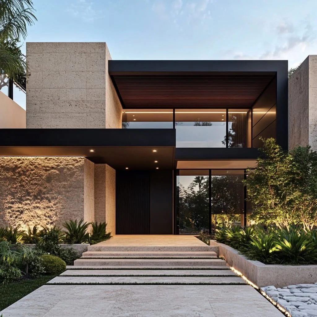 Modern luxury Melbourne home showcasing professional electrical, air conditioning, and property maintenance services by ProSolve Trades. Contemporary Melbourne residential property exterior representing premium electrical, air conditioning, and prope