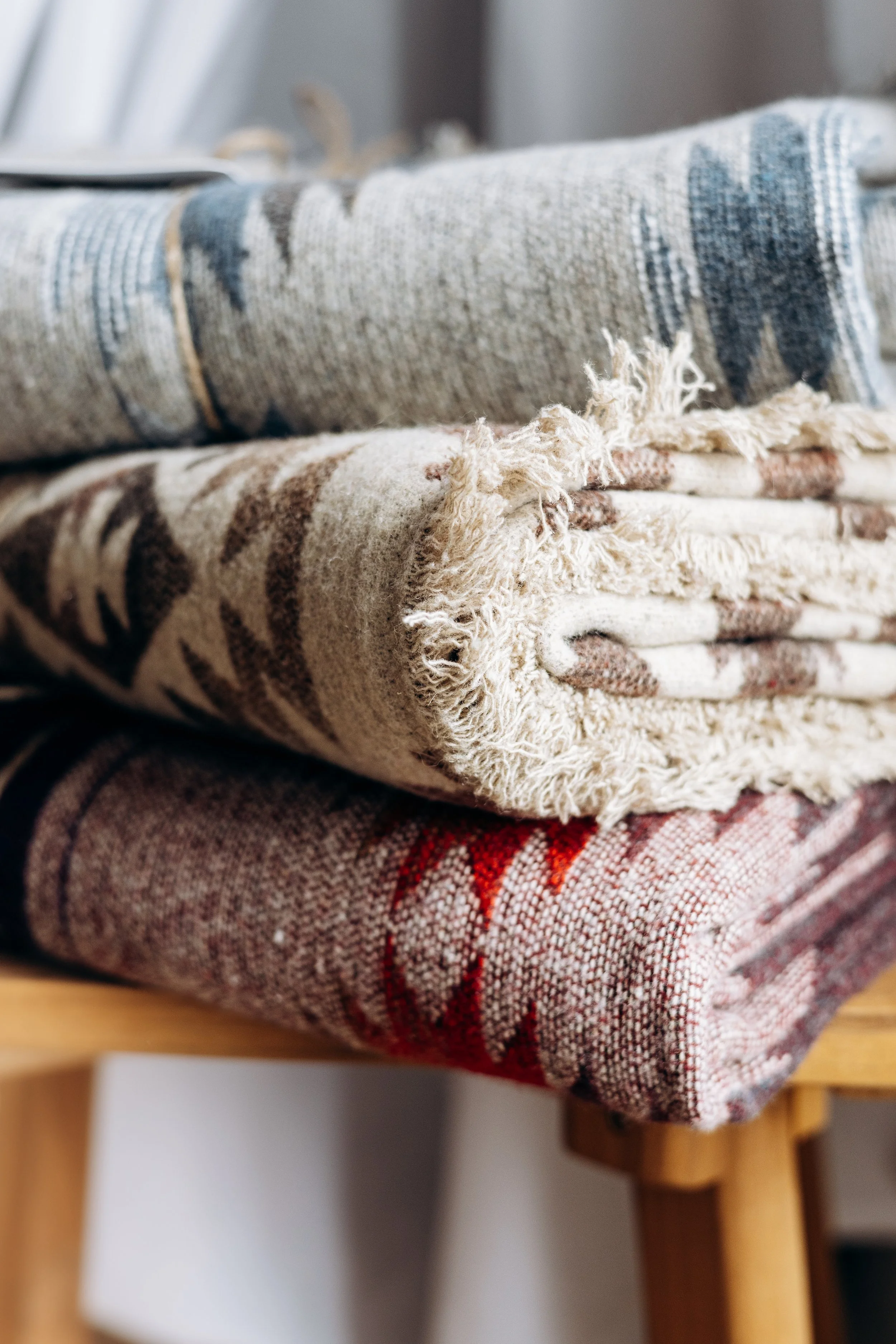 Handmade artisan blanket at Gathered Hearth, Prince Albert Retail Market