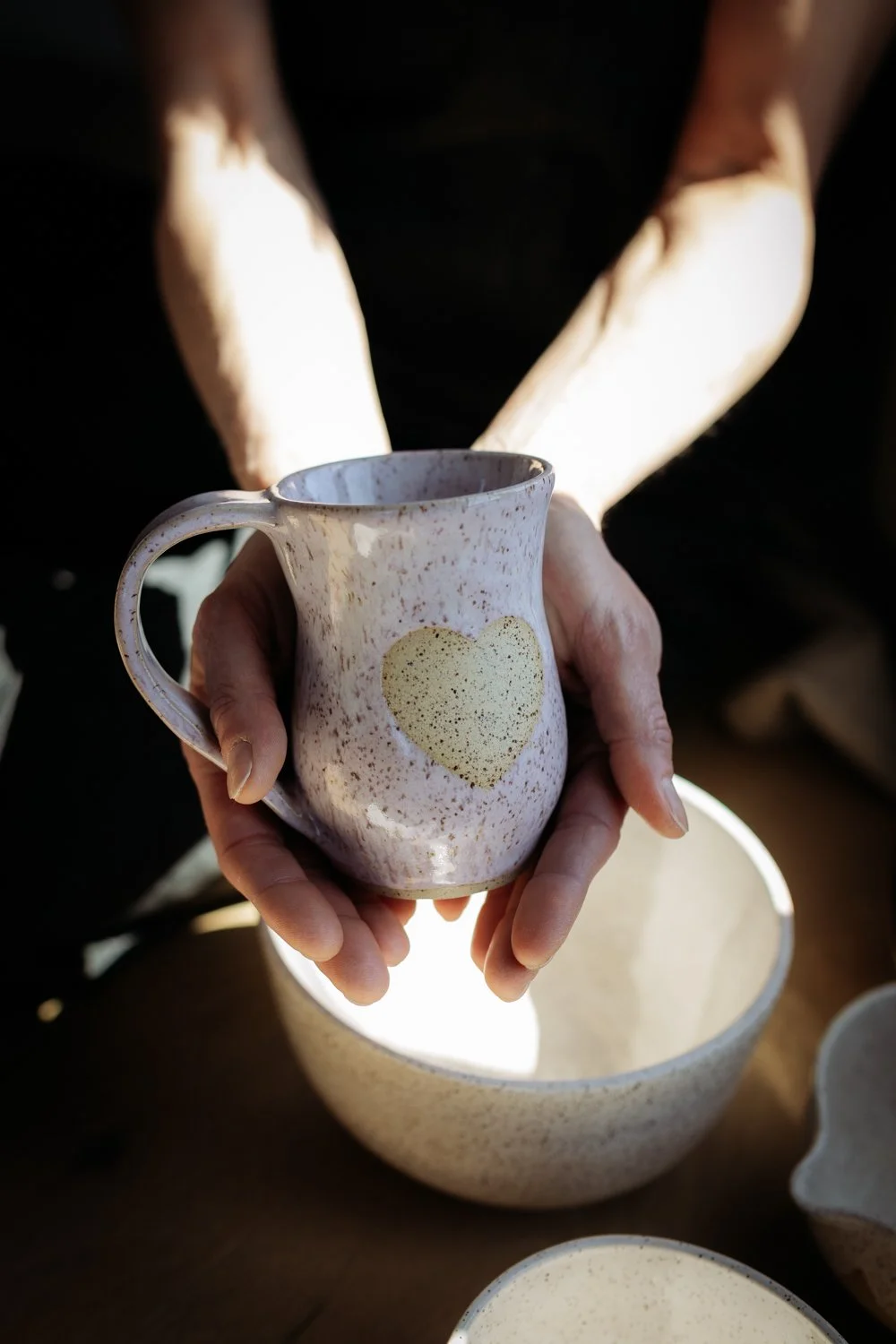 Ceramic mug for a handmade swap workshop at Gathered Hearth in Prince Albert