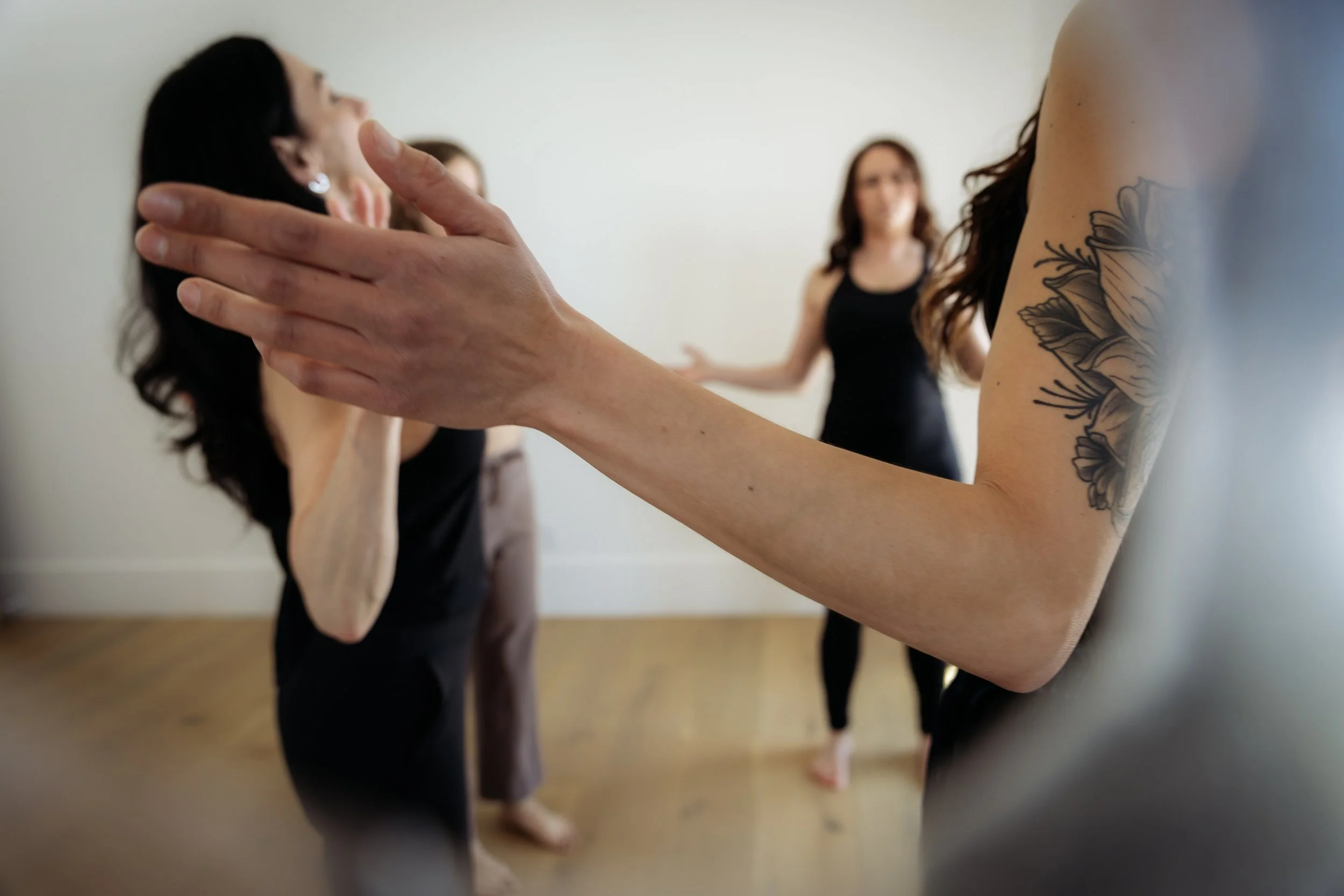 Participants during a movement class at Gathered Hearth, Prince Albert Classes and Studio